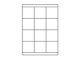 Etiketten 70,0x67,7mm weiss - 12 Etiketten/Blatt