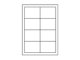 Etiketten 96,5x67,7mm weiss - 8 Etiketten/Blatt