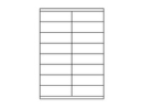 Etiketten 105,0x35,0 mm weiss - 16 Etiketten/Blatt