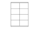 Etiketten 105,0x70,0 mm weiss - 8 Etiketten/Blatt