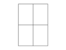 Etiketten 105,0x148,0 mm weiss - 4 Etiketten/Blatt