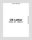 US Letter Papier farbig - 90-250g/m²