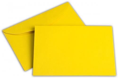 Kuvertierumschläge B6 ohne Fenster - Recycling - rot & gelb