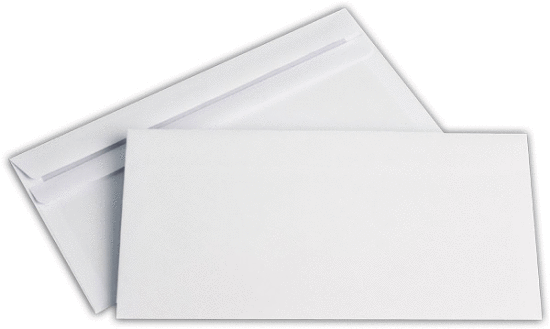 Briefumschläge DIN lang - mit und ohne Fenster weiss 80g