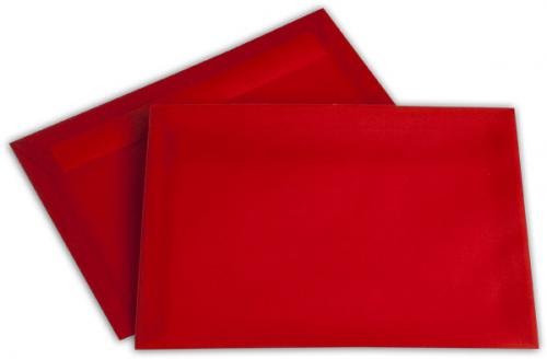 Transparente Briefumschläge C5  - intensivorange & -rot
