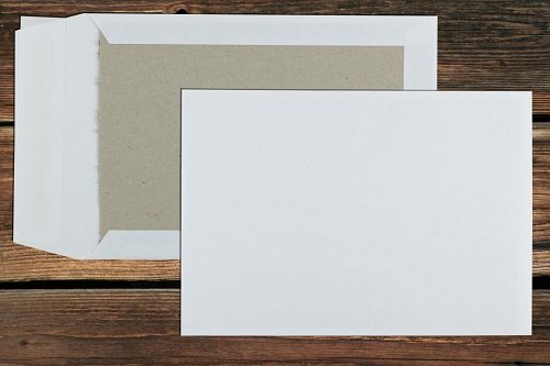 Papprückwandtaschen 176x250 mm B5 Natronpapier weiss 100g