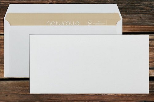 Briefumschläge DIN lang ohne Fenster haftklebend - naturelle