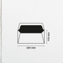 B&uuml;tten Briefumschl&auml;ge handgerissen DIN lang - Futter grau