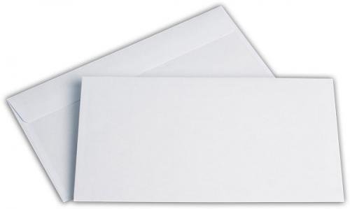 Briefumschlag 125x235mm ohne Fenster weiss 80g