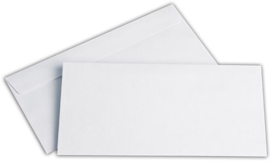 Briefumschlag DIN lang weiss ohne Fenster 80g