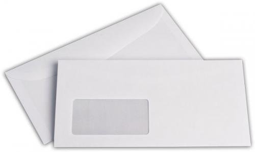 Kuvertierumschläge C6/5 mit Fenster weiss ASK 80g