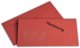 Kuvertierumschl&auml;ge DIN lang Recycling rot mit Fenster 75g - Rechnung