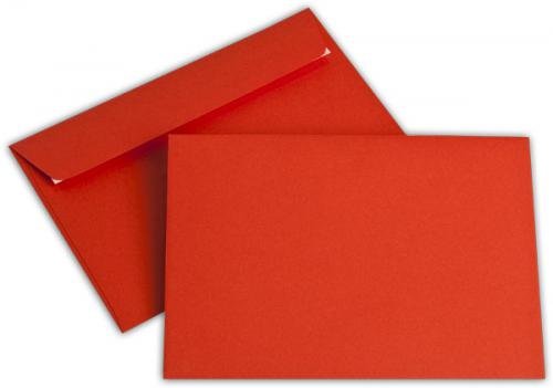 Briefumschlag C6 intensiv-rot ohne Fenster - Elco Color