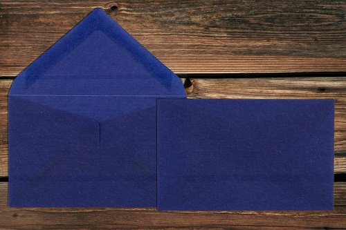 Transparente Briefumschläge 62x98mm intensiv-blau