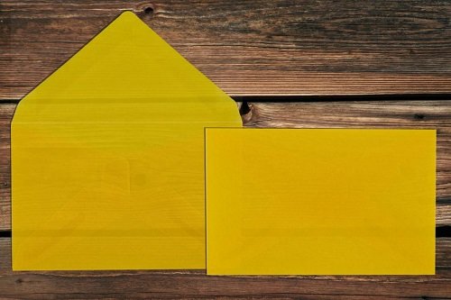 Transparente Briefumschläge 62x98mm intensiv-gelb