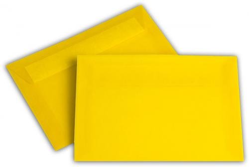 Transparente Briefumschläge C6 intensiv-gelb