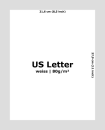 US Letter Papier - weiss 80g (100 Blatt)