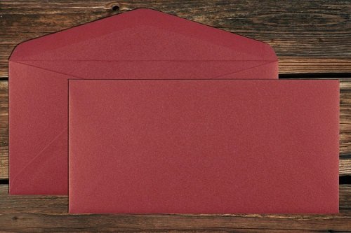 Briefumschläge metallic red DIN lang - Glamour