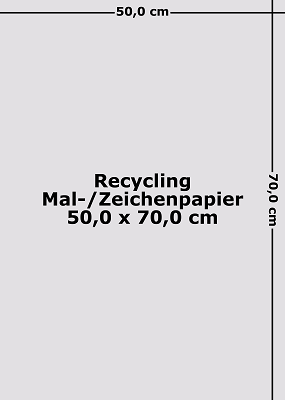 Recycling Malpapier/Zeichenpapier 50 x 70 cm | weiss / 120g