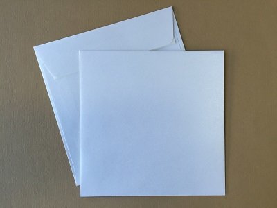 Briefumschläge quadratisch metallic extra white 160x160mm haftklebend - Glamour