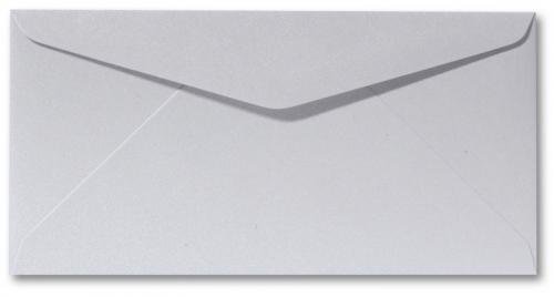 Briefumschläge metallic platinum DIN lang - Glamour