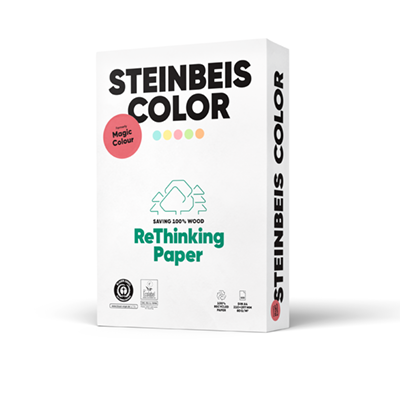 Steinbeis Color 80g - Recycling Papier - Farbe rosa