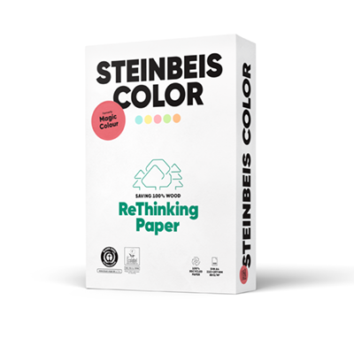 Steinbeis Color 80g - Recycling Papier - Farbe blau
